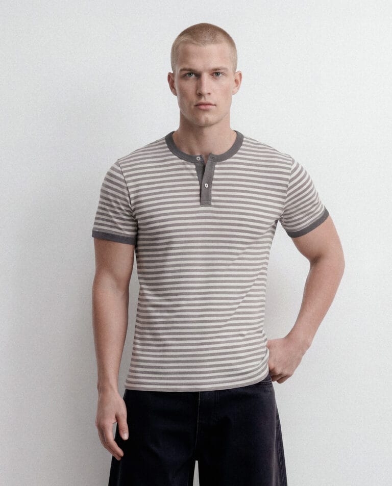 CAMISETA HENLEY LINE MC