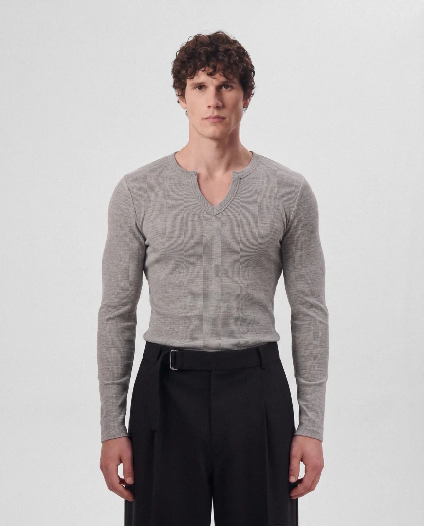 V RIB TEE ML